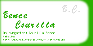 bence csurilla business card